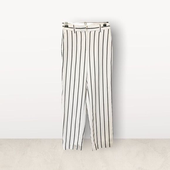 Massimo Dutti Stripe straight leg pants size 2 - Picture 2 of 10